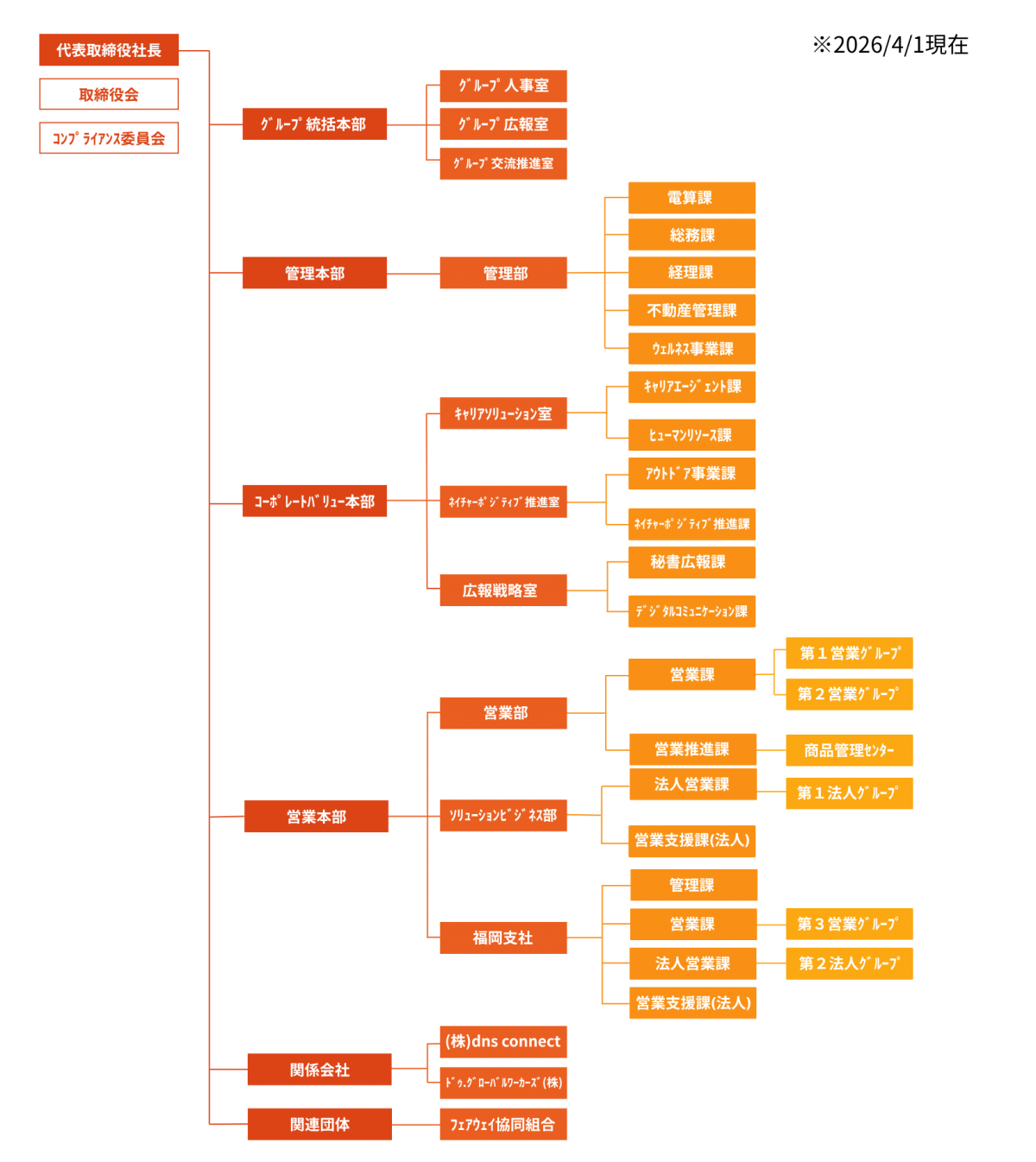 株式会社DNS 組織図